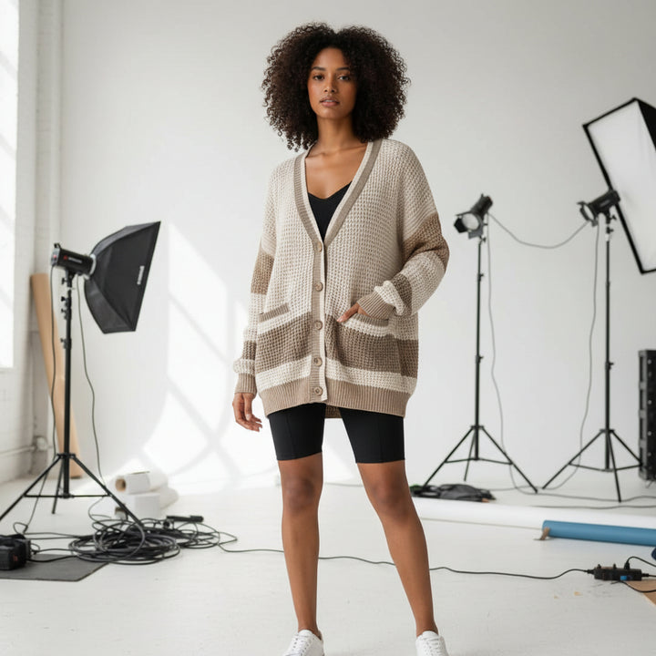 Sunset Glow Colourblock Cardigan