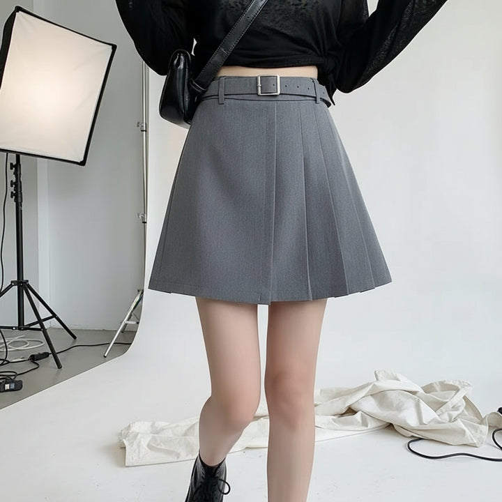 Asymmetrical Belted Skort