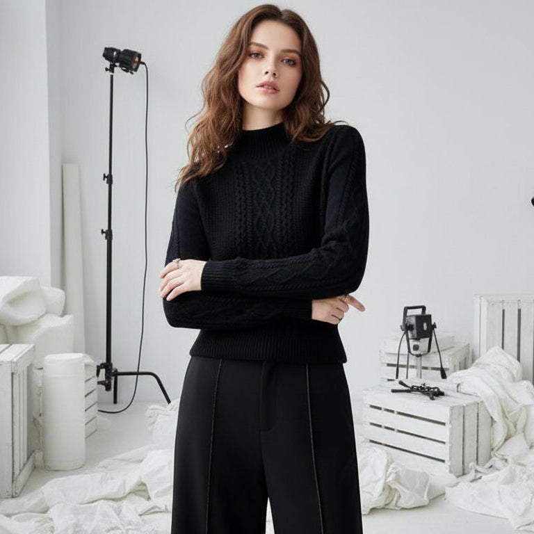 Blush Haven Cable Knit