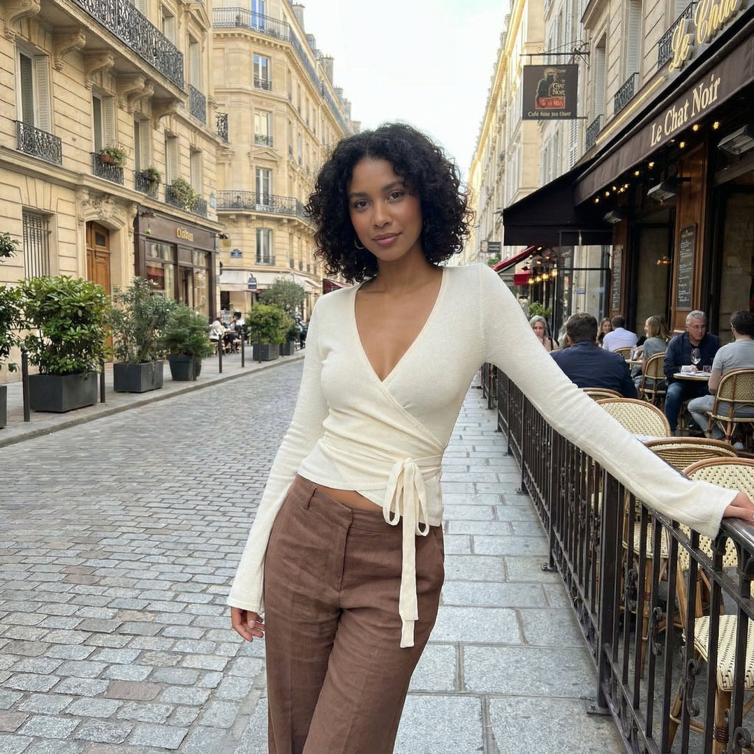 Stretch Knit Top - cream