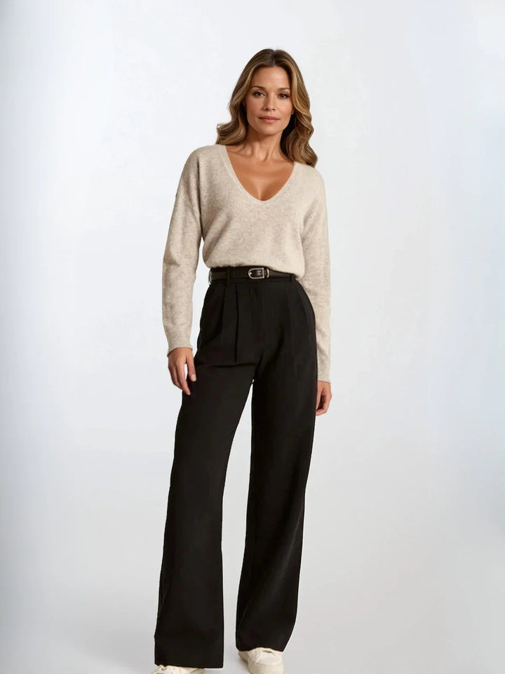 High Waist Wide-leg Casual Pants