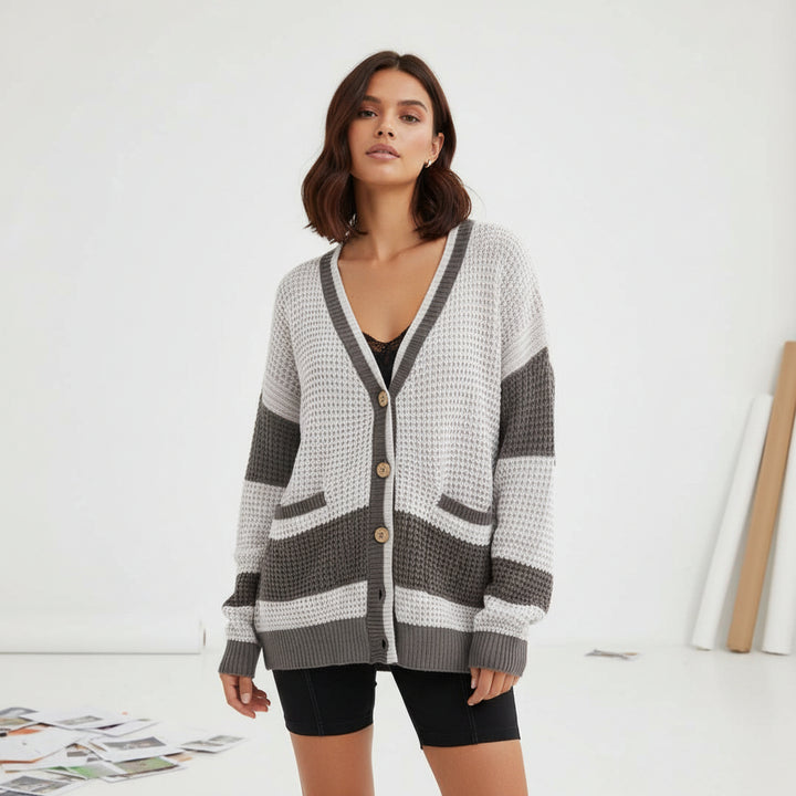 Sunset Glow Colourblock Cardigan