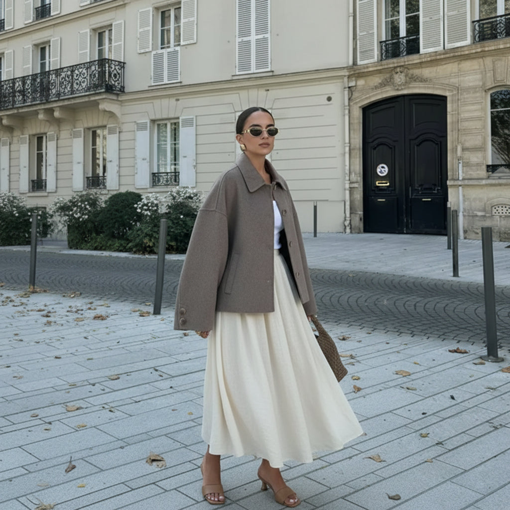 Oversized Wool Blend Jacket