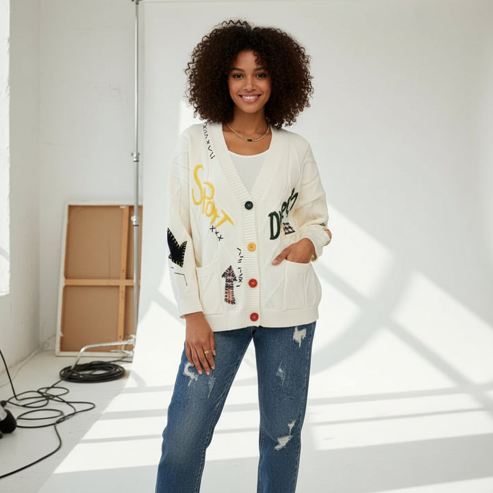 Graffiti Knit Cardigan