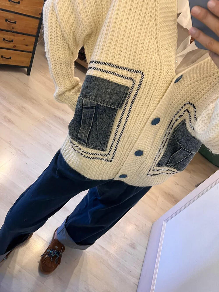 Parker Denim Pocket Knit Cardigan