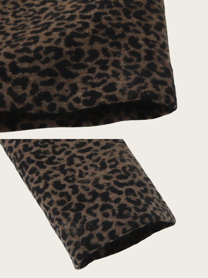 Savara Longline Leopard Coat