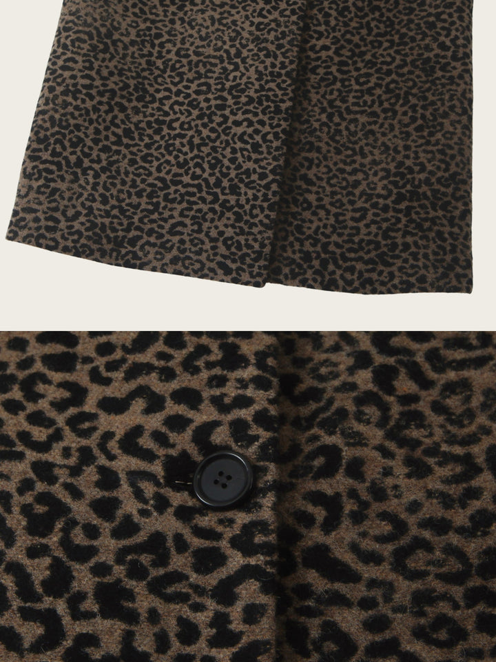 Savara Longline Leopard Coat