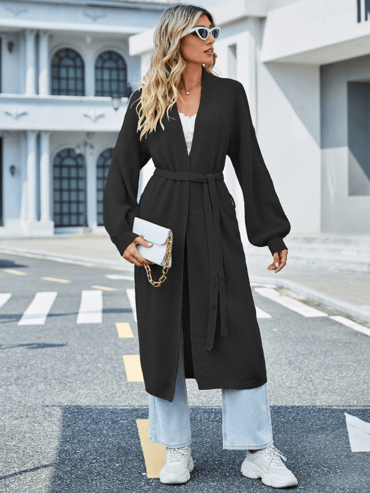 Black Skyline Drift Longline Cardigan