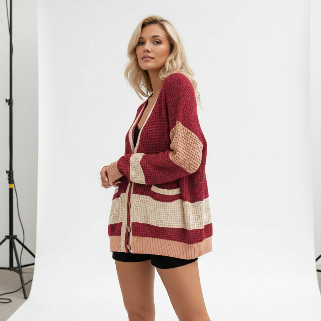 Sunset Glow Colourblock Cardigan