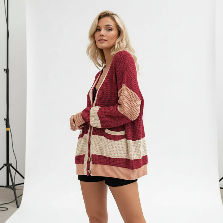 Sunset Glow Colourblock Cardigan