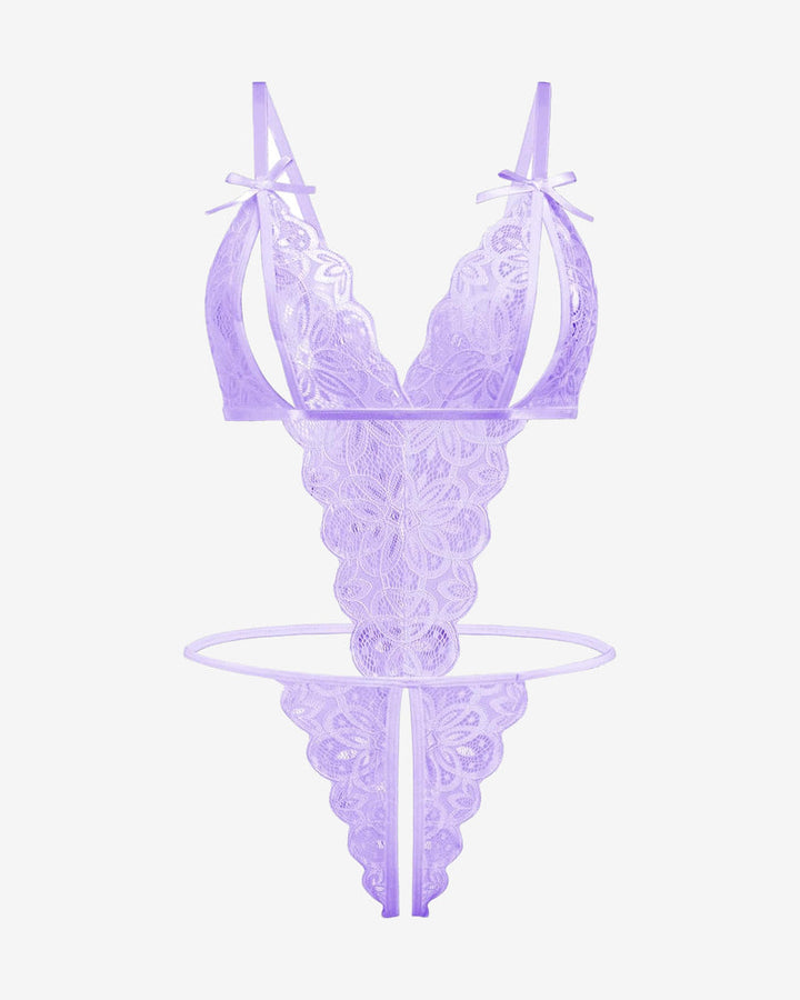 Aurivienne – Lace Deep V Teddy
