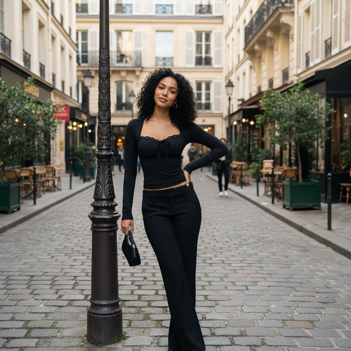 Grace Lace Top - black