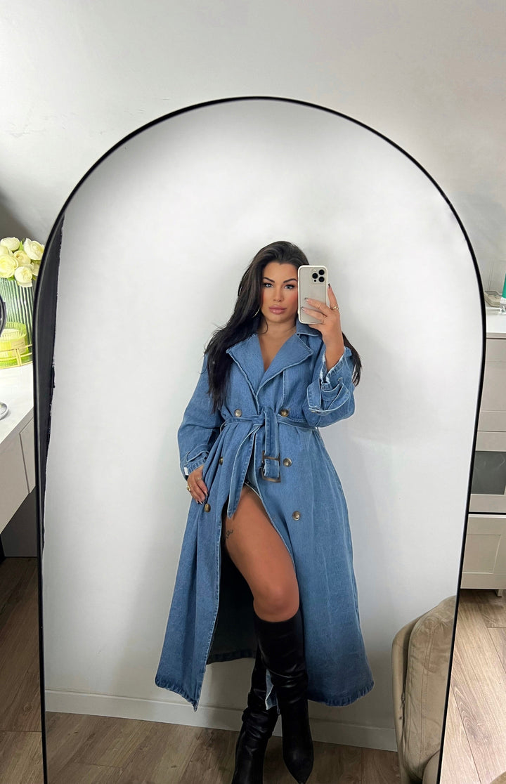 Presley Denim Trench Coat