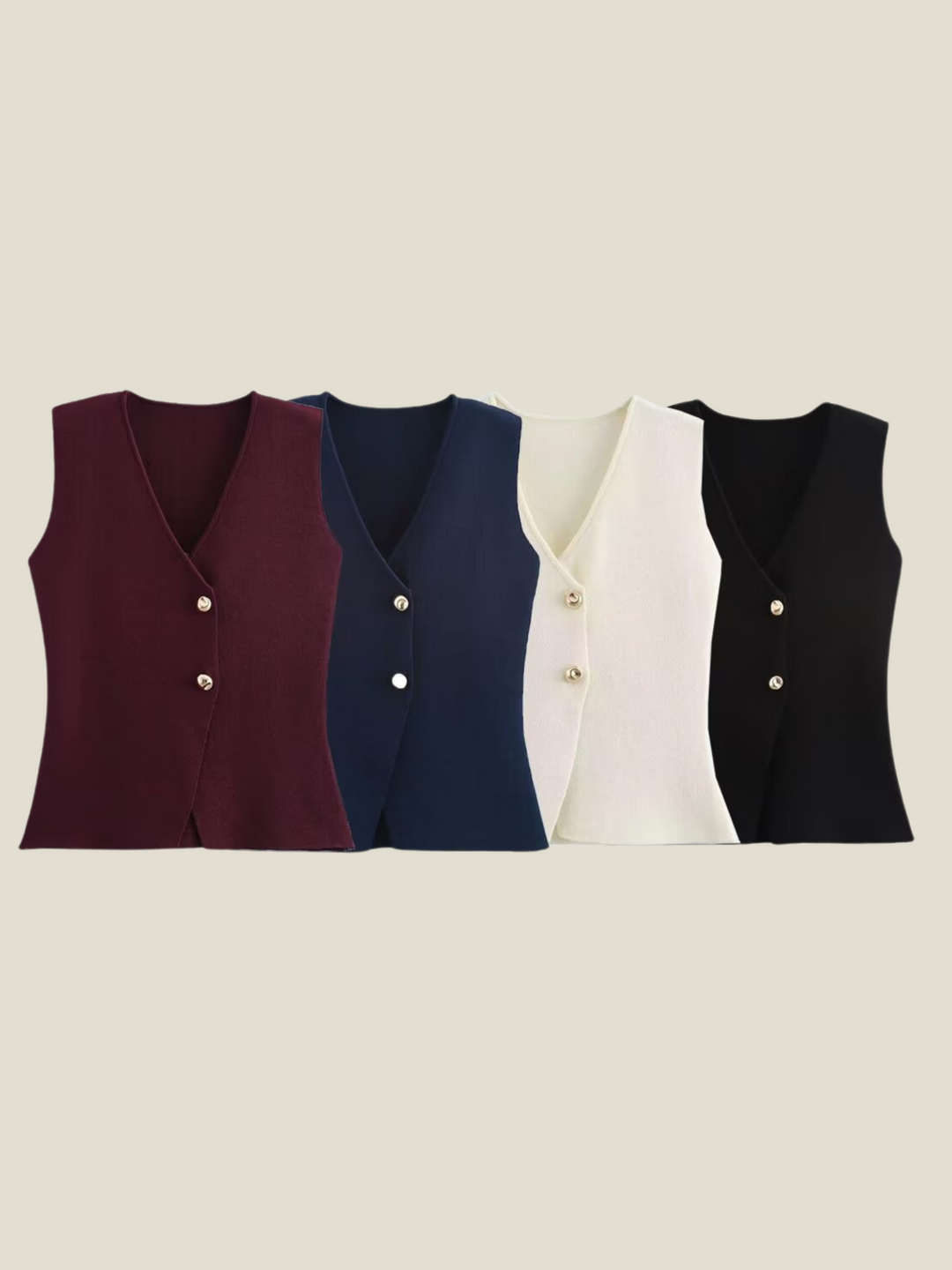 Saville Sculpted Button Vest