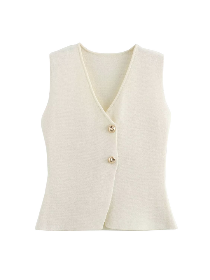 Saville Sculpted Button Vest
