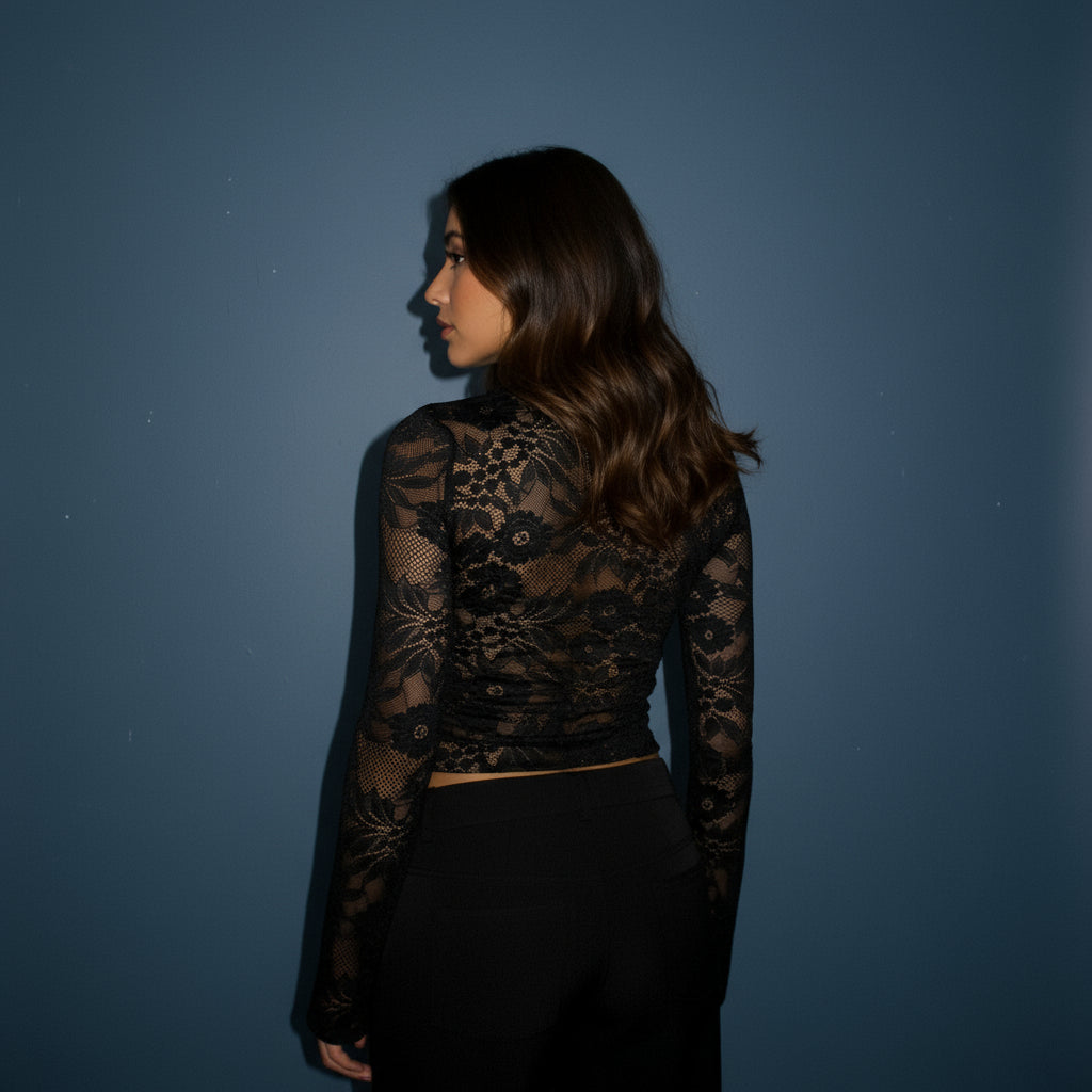 Glamour Lace Top - black