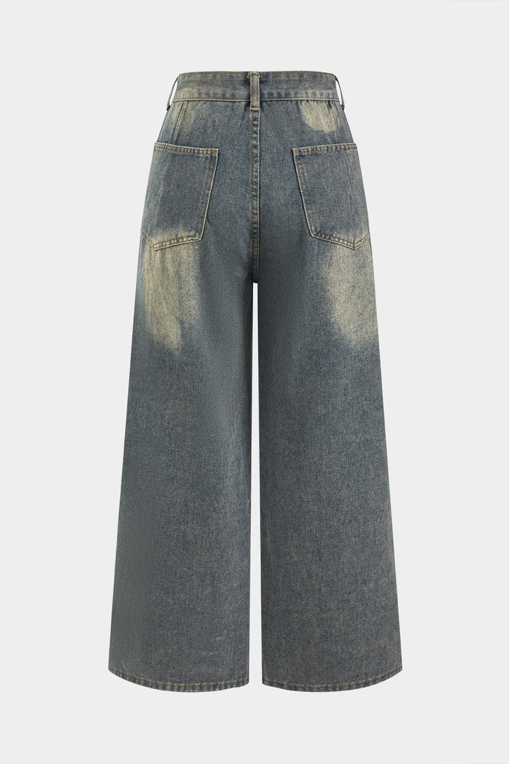 Raven Distressed Cut-Out Jeans