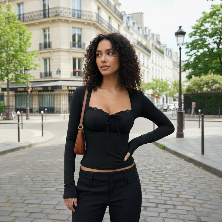 Grace Lace Top - black