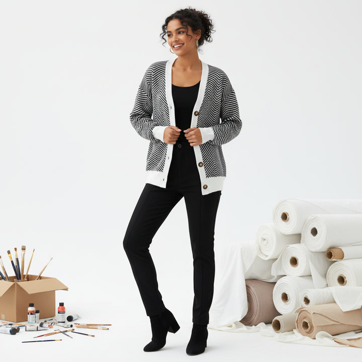 Axis Chevron Knit Cardigan