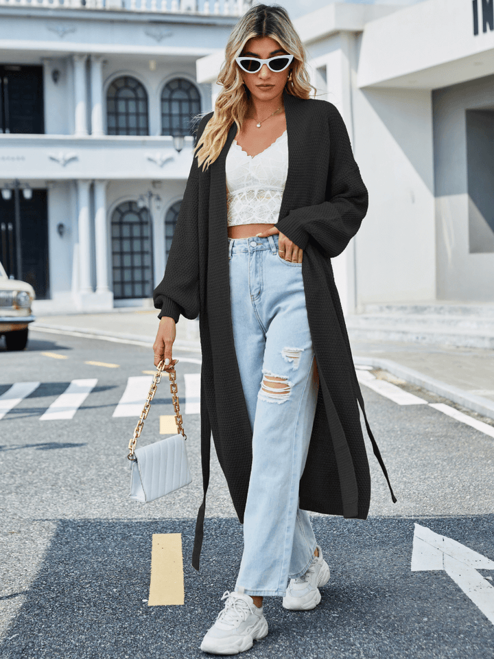 Black Skyline Drift Longline Cardigan