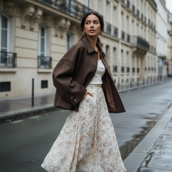 Oversized Wool Blend Jacket