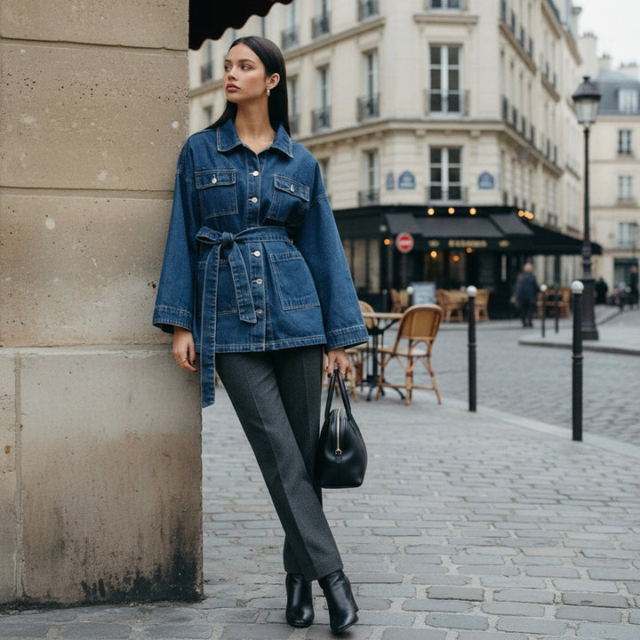 Belted Denim Jacket