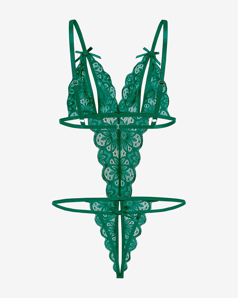 Aurivienne – Lace Deep V Teddy
