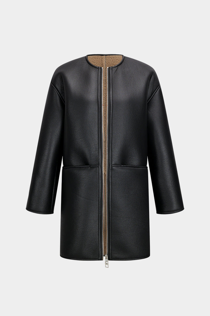 Monarch Coreline Leather Zip Coat