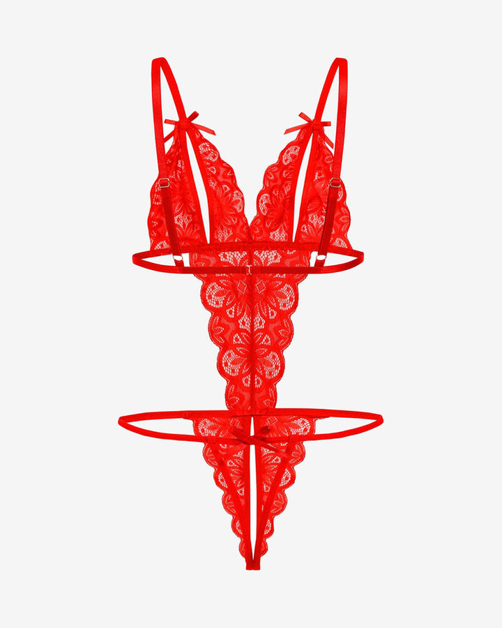 Aurivienne – Lace Deep V Teddy