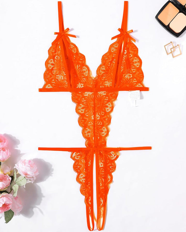 Aurivienne – Lace Deep V Teddy