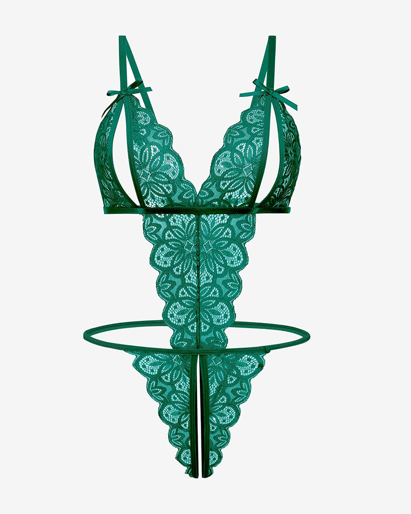 Aurivienne – Lace Deep V Teddy