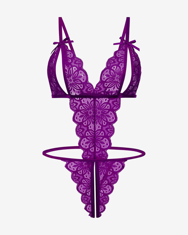 Aurivienne – Lace Deep V Teddy