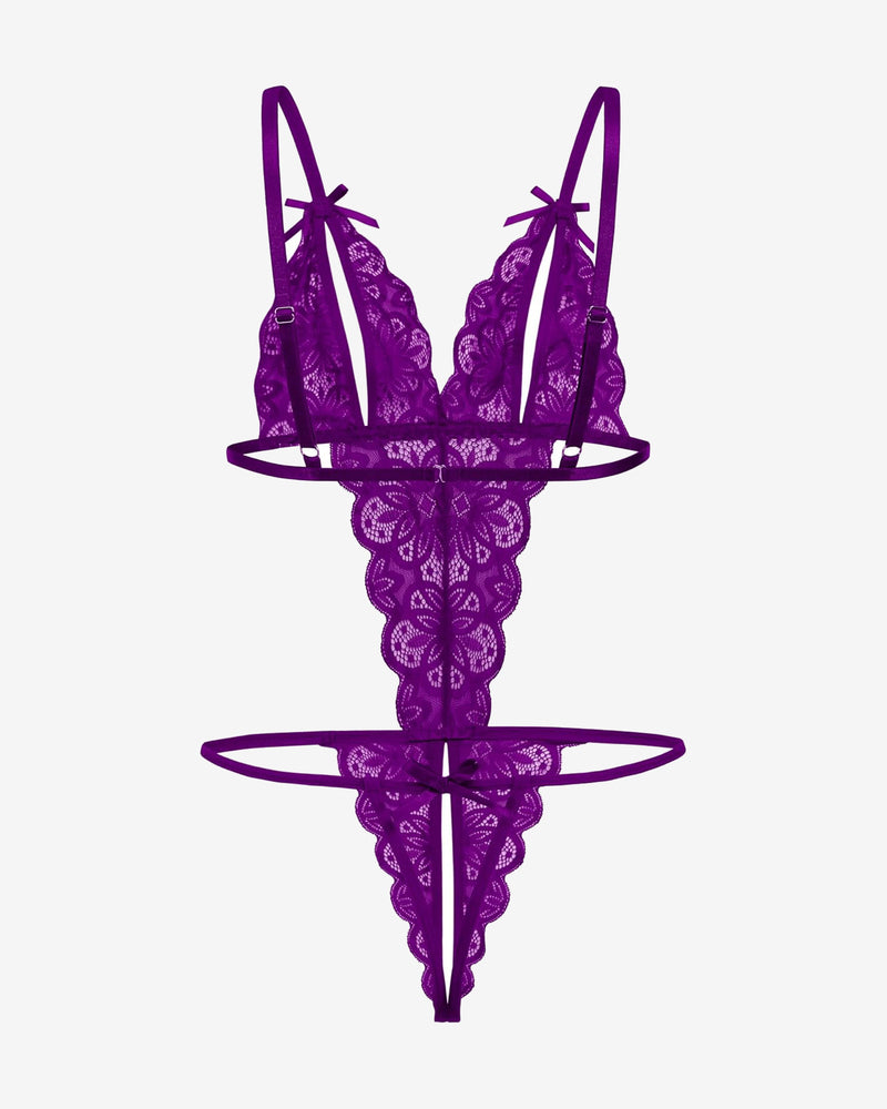 Aurivienne – Lace Deep V Teddy