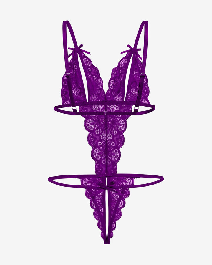 Aurivienne – Lace Deep V Teddy