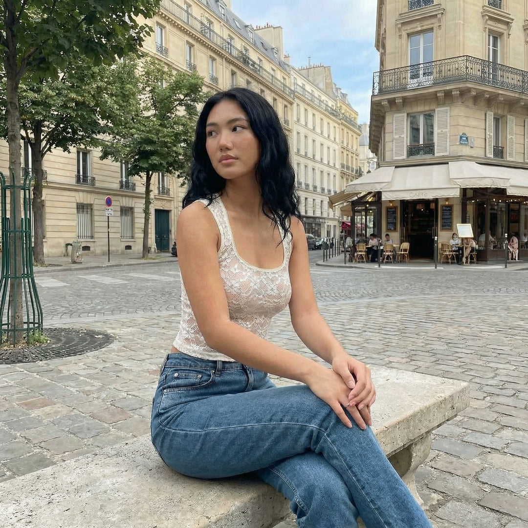 Delicate Lace Cami - cream