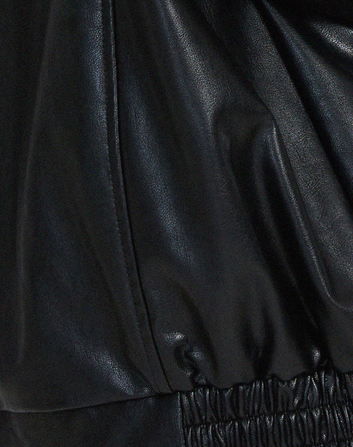 Harlin Oversized PU Zip Jacket