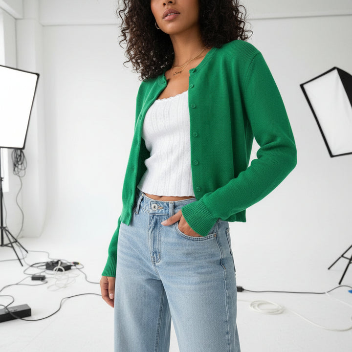 Soft Button Knit Cardigan