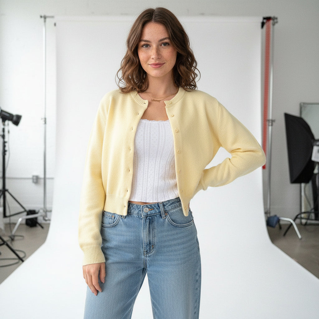 Soft Button Knit Cardigan