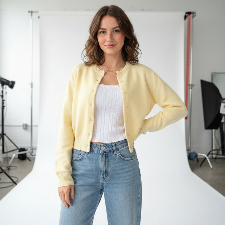 Soft Button Knit Cardigan