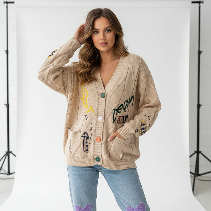 Graffiti Knit Cardigan