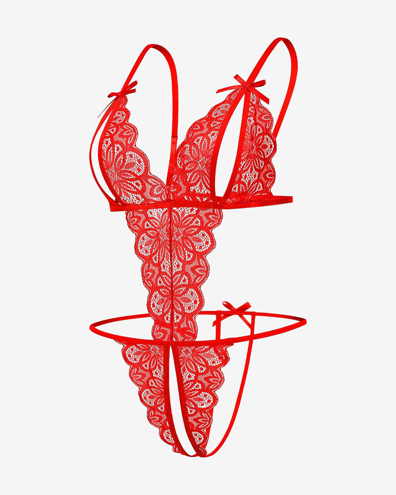 Aurivienne – Lace Deep V Teddy