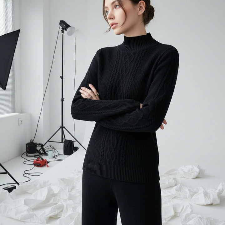 Blush Haven Cable Knit