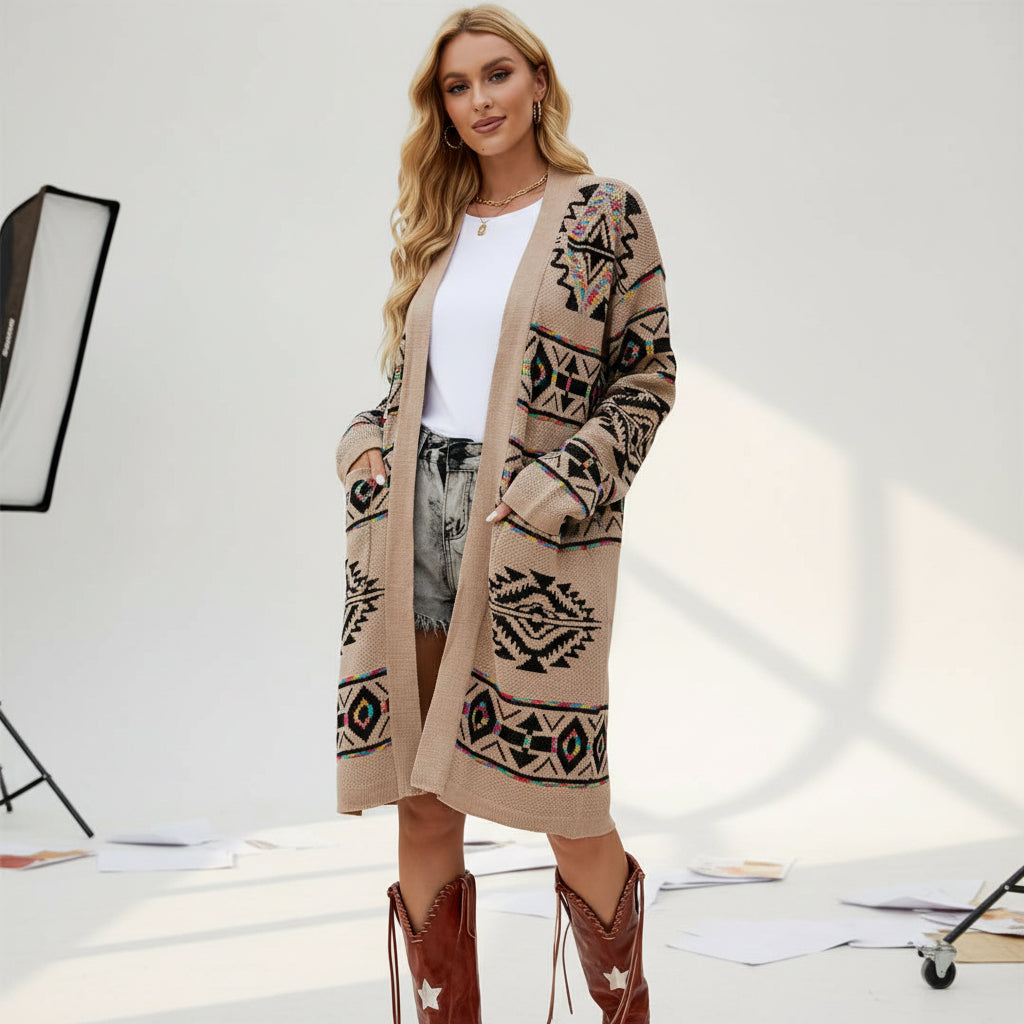 Southwest Longline Knit Cardigan