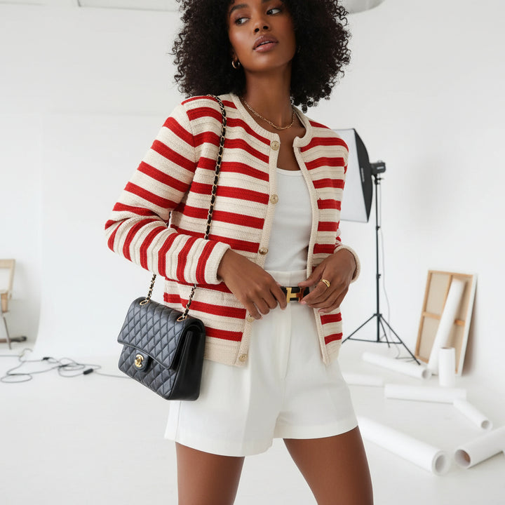 Striped Knit Cardigan