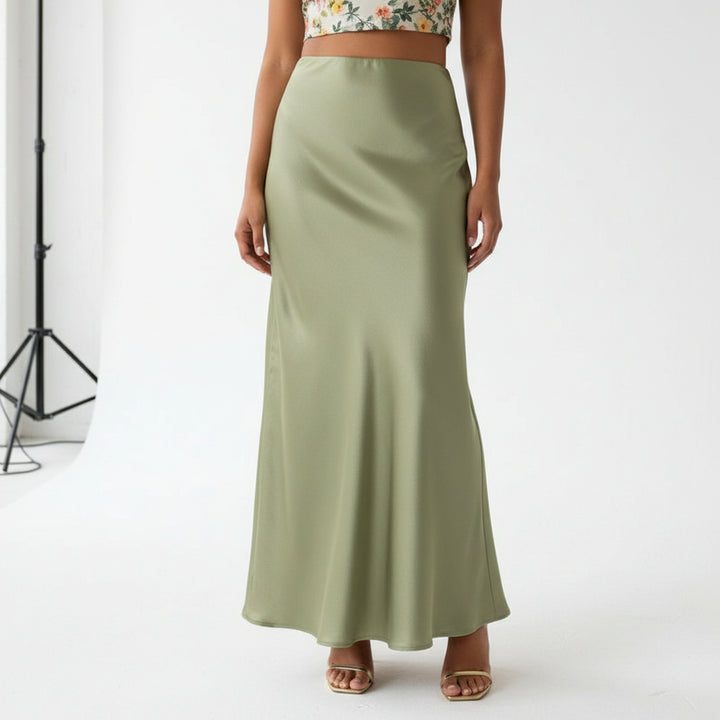 Satin Flow Maxi Skirt