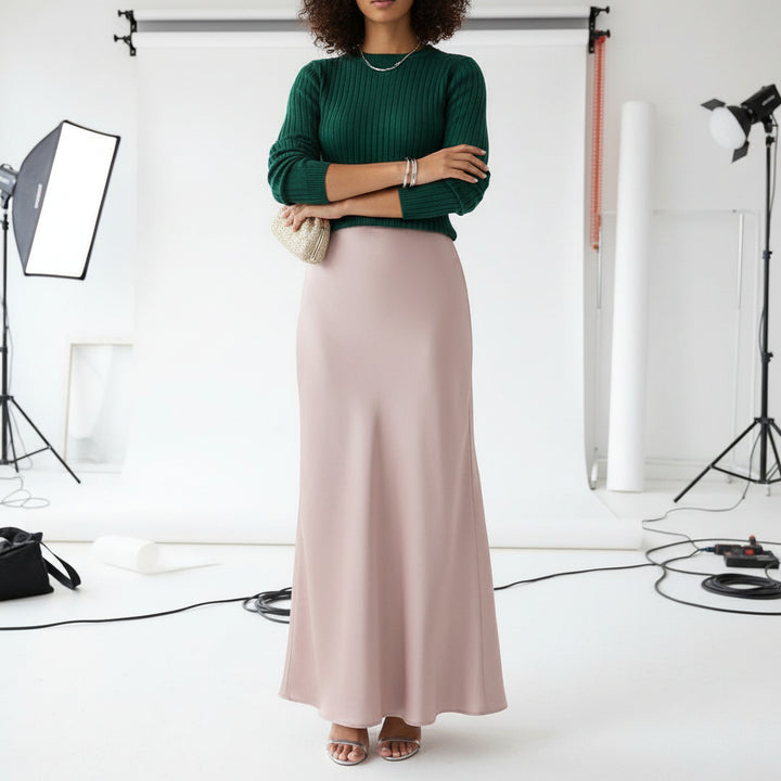 Satin Flow Maxi Skirt