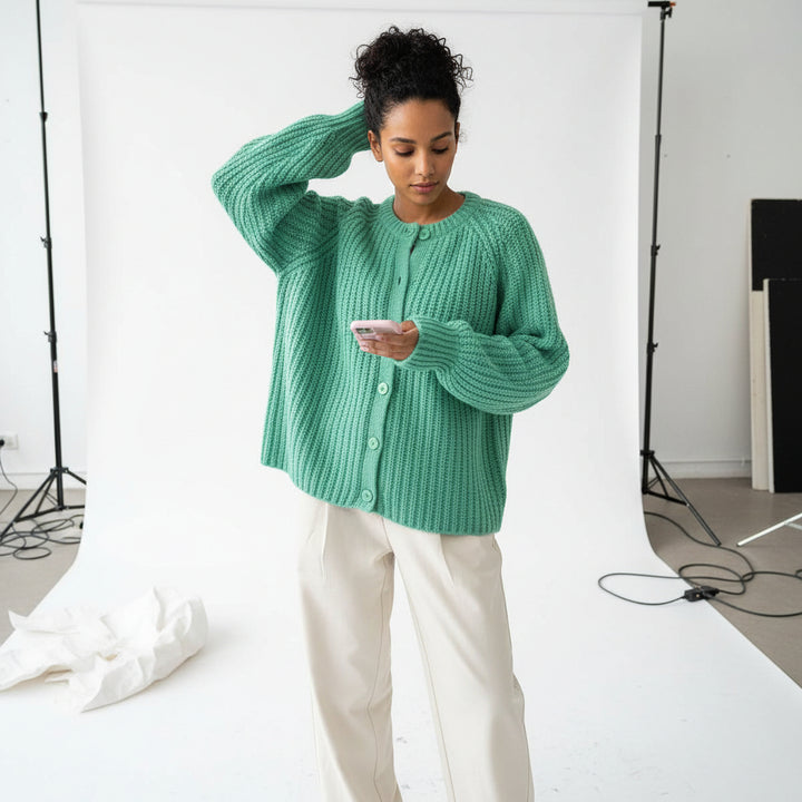 Soft Button Knit Cardigan