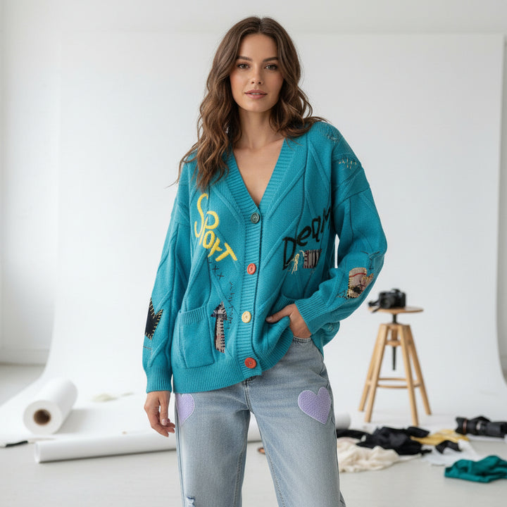 Graffiti Knit Cardigan