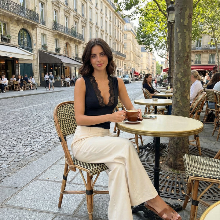 Serene Lace Top - black