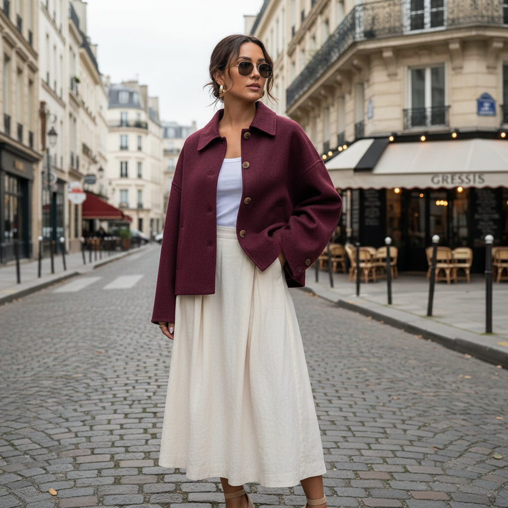 Oversized Wool Blend Jacket